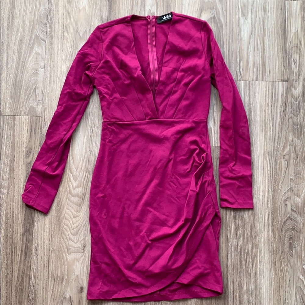 NWOT Long Sleeve Magenta Dress